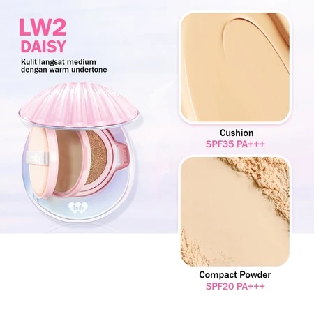 BNB Barenbliss Bloomvegan Better Me 2in1 - LW2 Daisy (Cushion SPF35 PA+++ 8gr & Powder SPF20 PA+++ 4gr)
