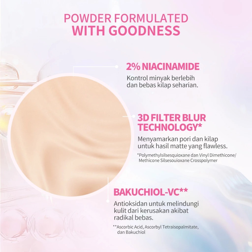 BNB Barenbliss Bloomvegan Better Me 2in1 - LW2 Daisy (Cushion SPF35 PA+++ 8gr & Powder SPF20 PA+++ 4gr)