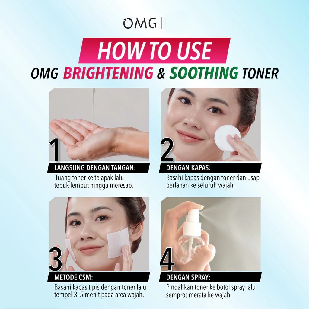 Oh My Glow 1.5% CicaBoost Panthenol Soothing Toner 75ml (OMG)