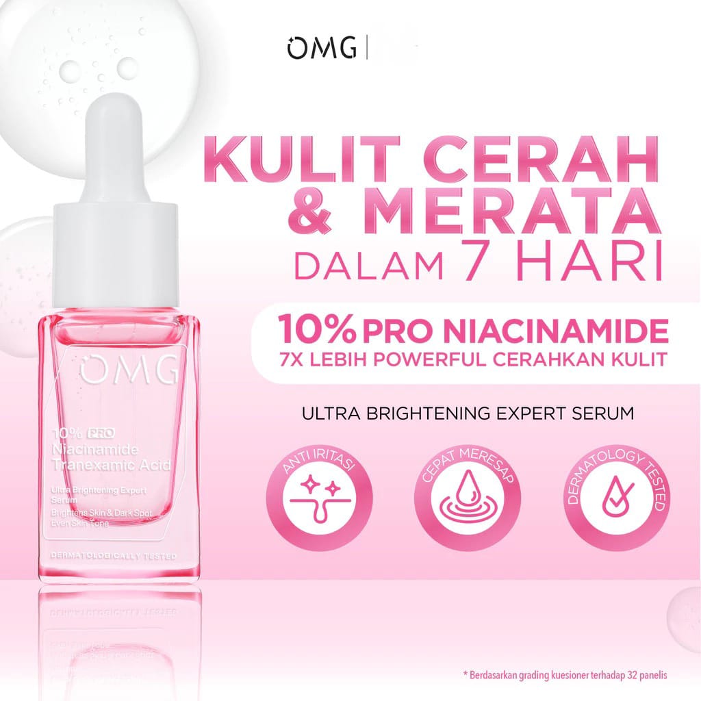 Oh My Glow Serum 17ml - 10% Niacinamide Pro Ultra Brightening Expert Serum (OMG)