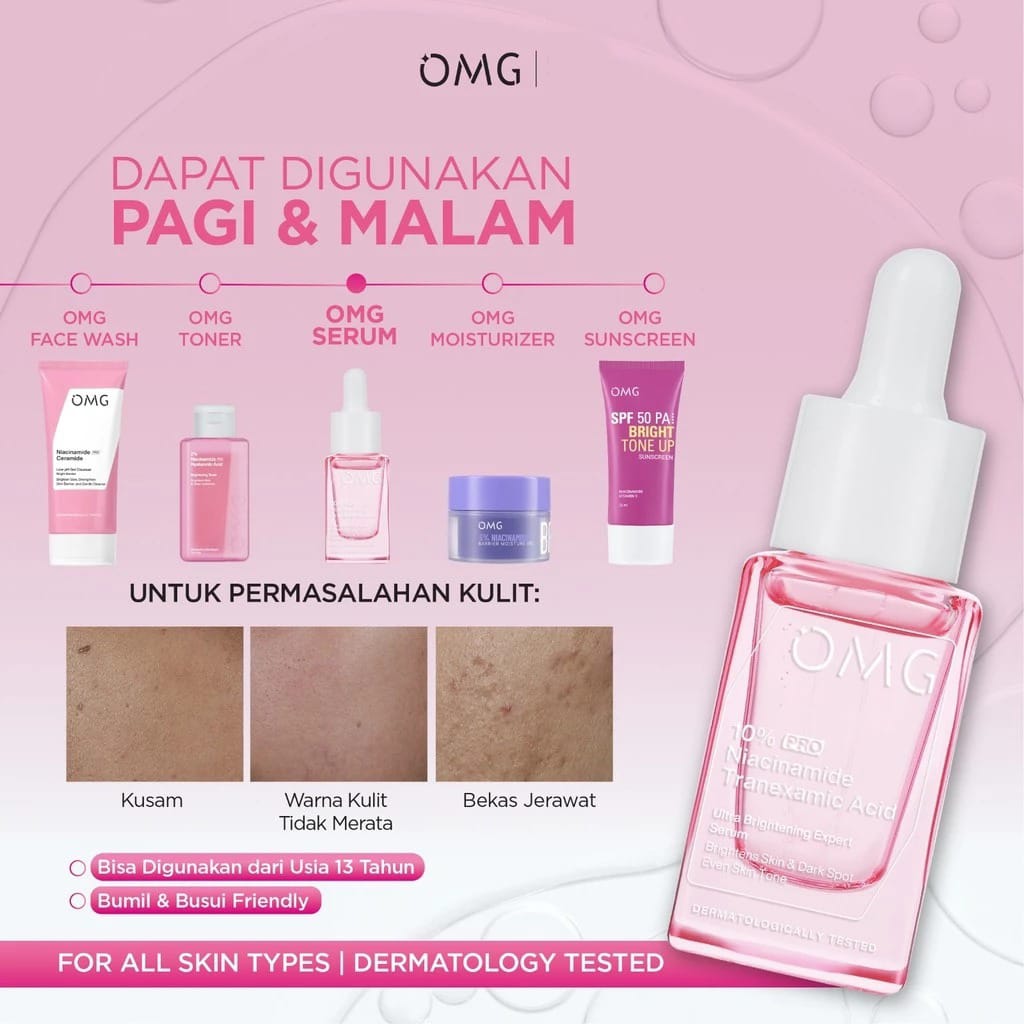 Oh My Glow Serum 17ml - 10% Niacinamide Pro Ultra Brightening Expert Serum (OMG)