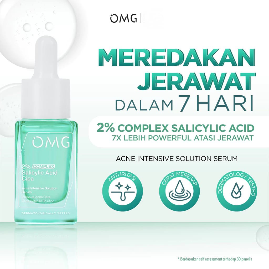 Oh My Glow Serum 17ml - 2% Salicylic Complex Acid Acne Intensive Solution Serum (OMG)