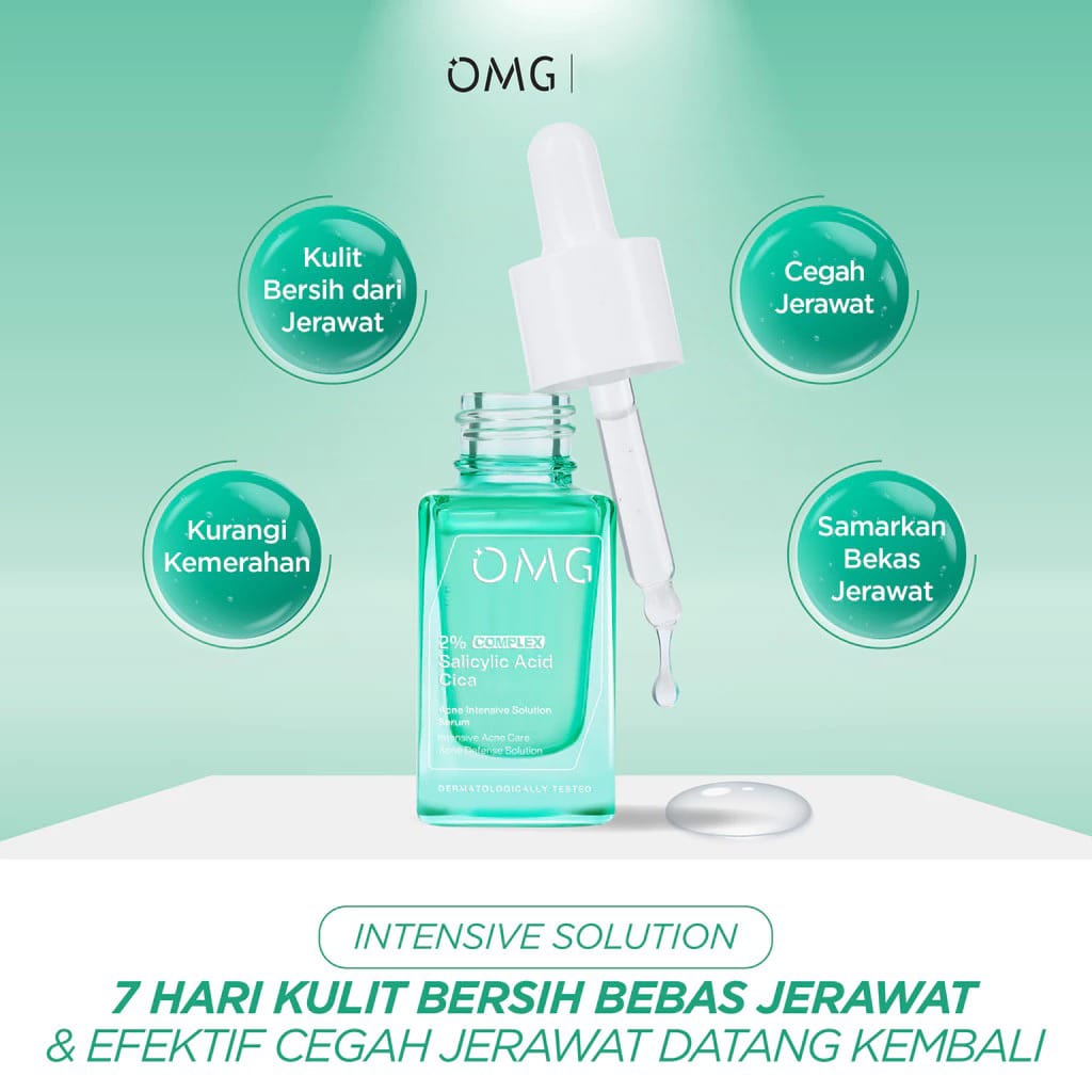 Oh My Glow Serum 17ml - 2% Salicylic Complex Acid Acne Intensive Solution Serum (OMG)