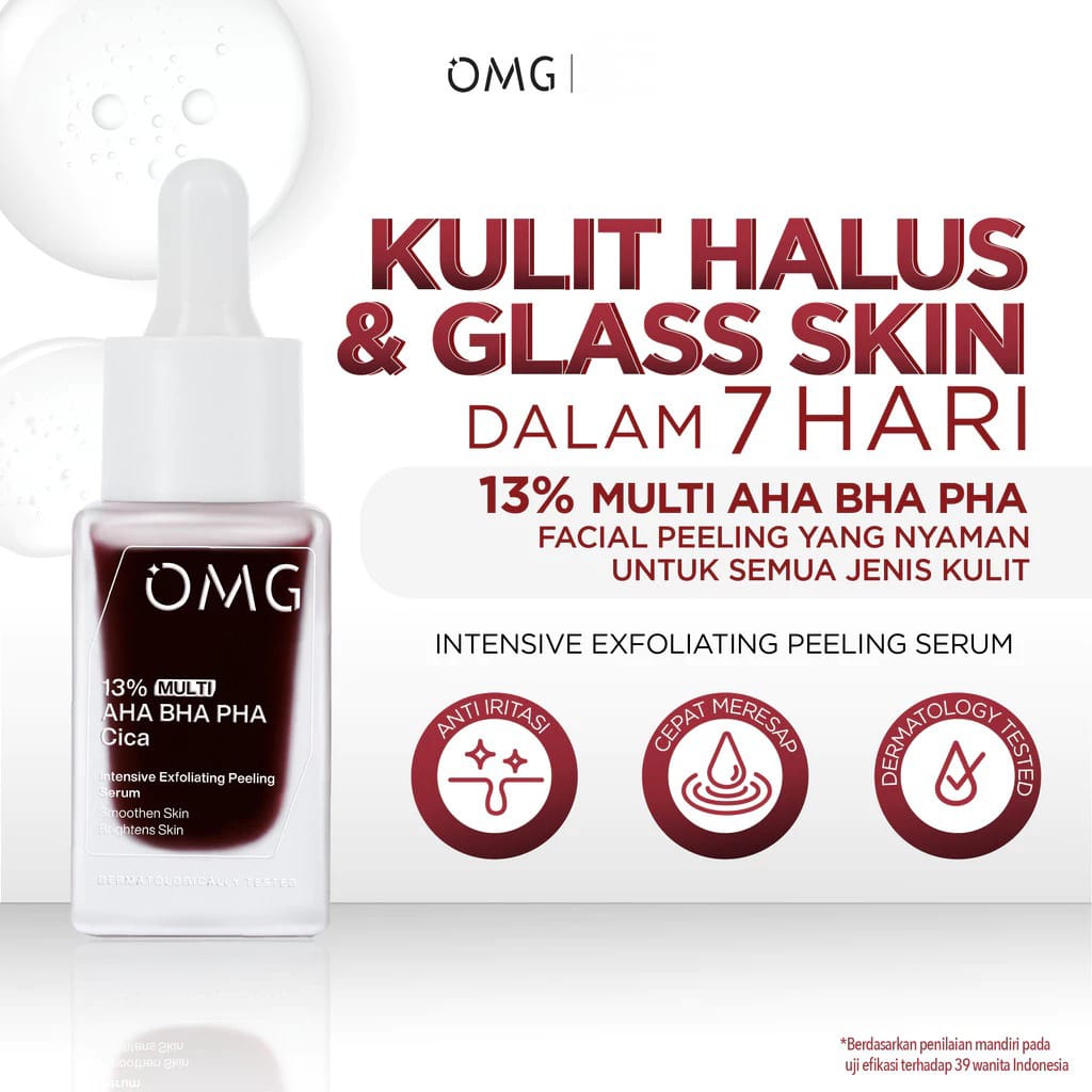 Oh My Glow Serum 17ml - 13% Multi AHA BHA PHA Intensive Exfoliating Peeling Serum (OMG)
