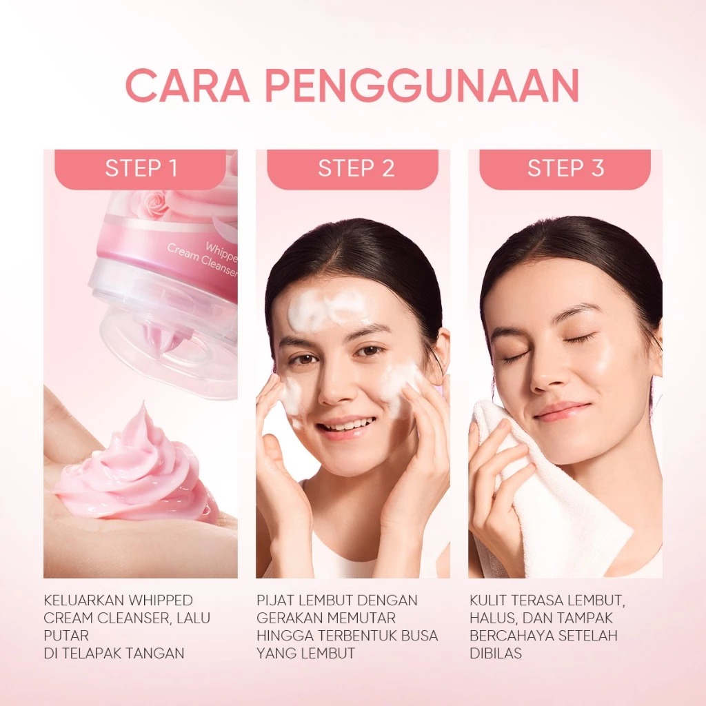 Skintific Damask Rose Brightening Whipped Cream Cleanser 120gr