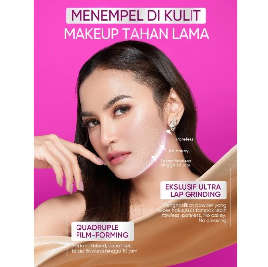 Skintific Cover Glow Perfect Pink Cushion 11gr  - 03 Petal (with Special Edition Keychain)