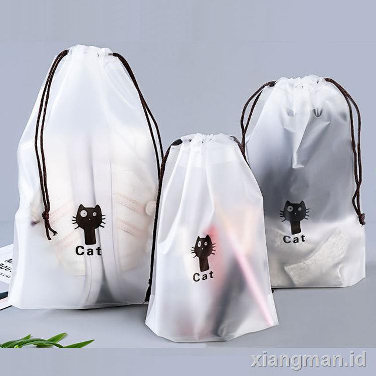 Tas Serut Transparan Travel Pouch - MEDIUM 18x25cm Tas Serut Transparan Travel Pouch - MEDIUM 18x25cm