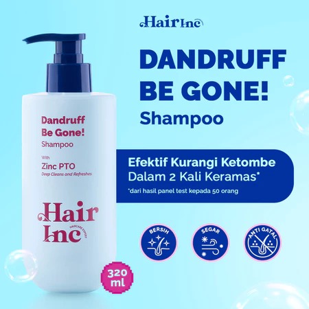 Hair Inc Dandruff Be Gone! Shampoo 320ml (Rambut Anti Ketombe)
