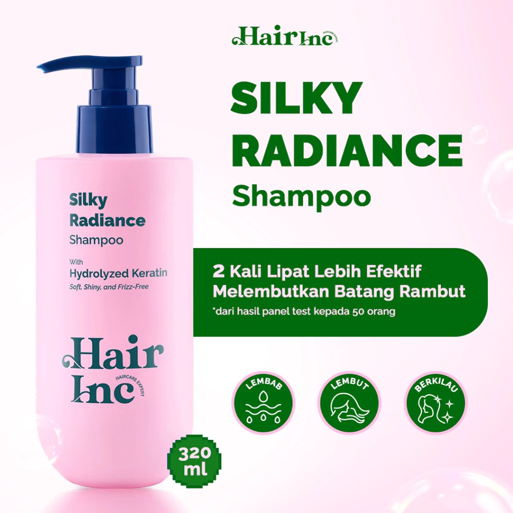 Hair Inc Silky Radiance Shampoo 320ml (Rambut Lembut & Berkilau)
