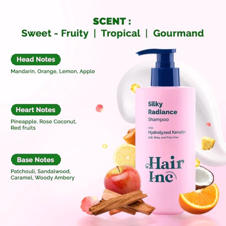Hair Inc Silky Radiance Shampoo 320ml (Rambut Lembut & Berkilau)