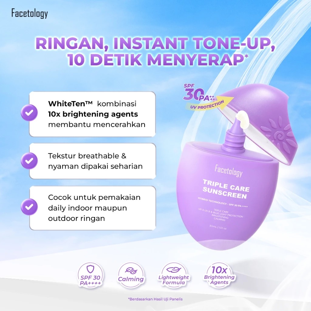 Facetology Triple Care Sunscreen SPF30 PA++++ 30ml