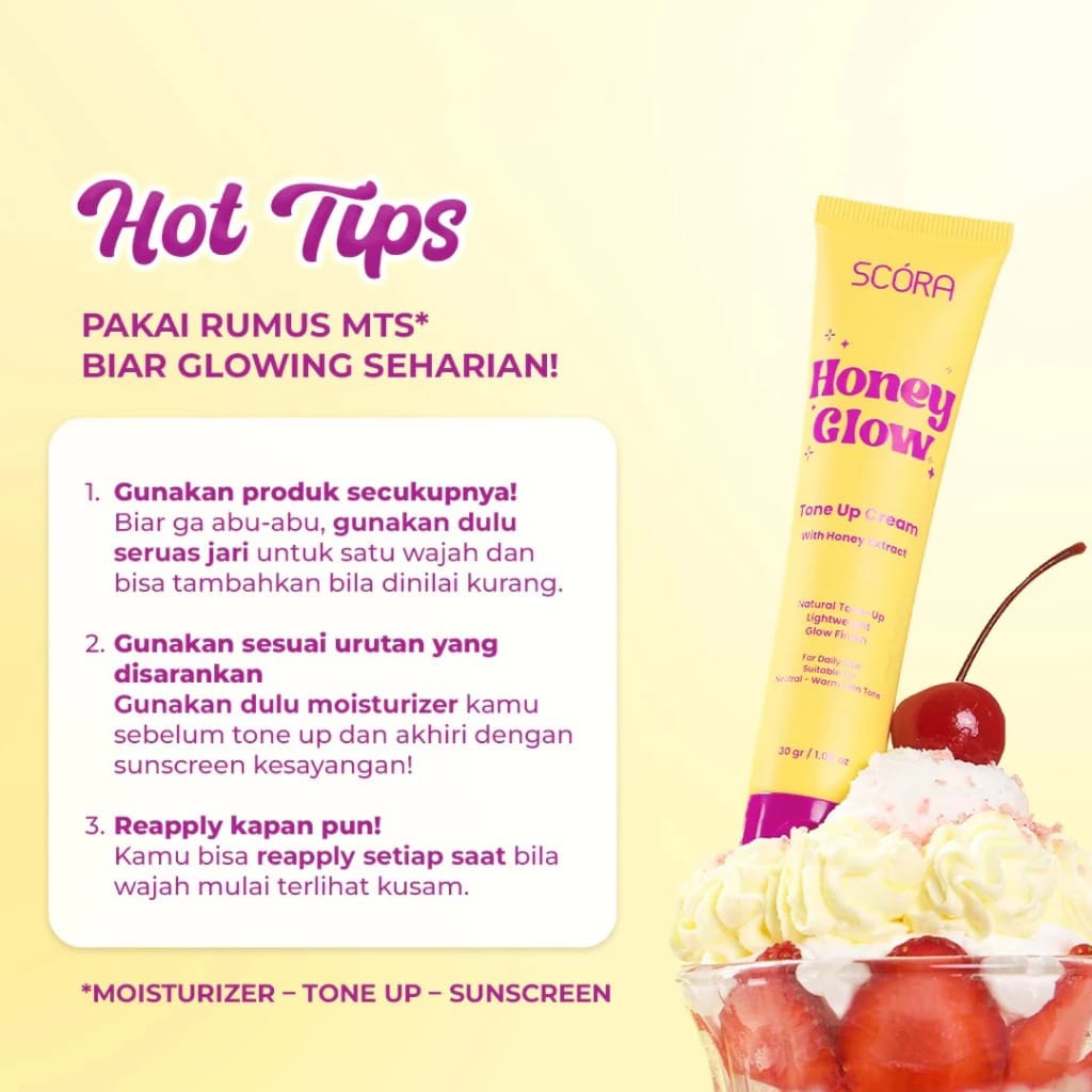 Scora Honey Glow Tone Up Cream 30gr