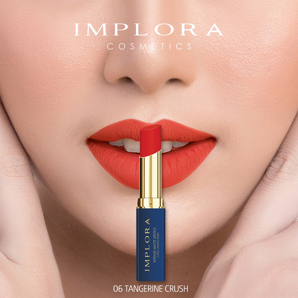 (Isi 12) Implora Intense Matte Lipstick 3.5gr - 06 Tangerine Crush