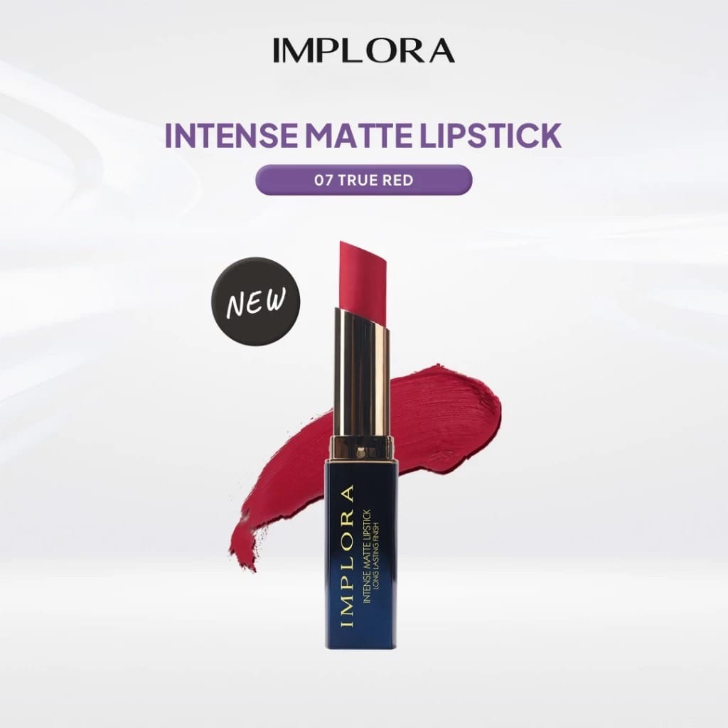 (Isi 12) Implora Intense Matte Lipstick 3.5gr - 07 True Red