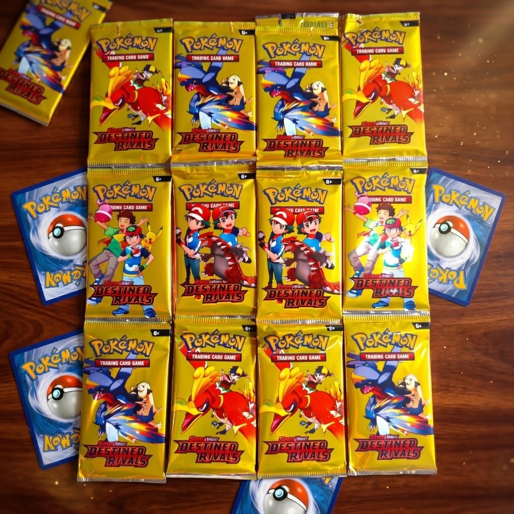 (Isi 12) Kartu Foil Pokemon Scarlet & Violet - Destined Rivals (Trading Card Game)