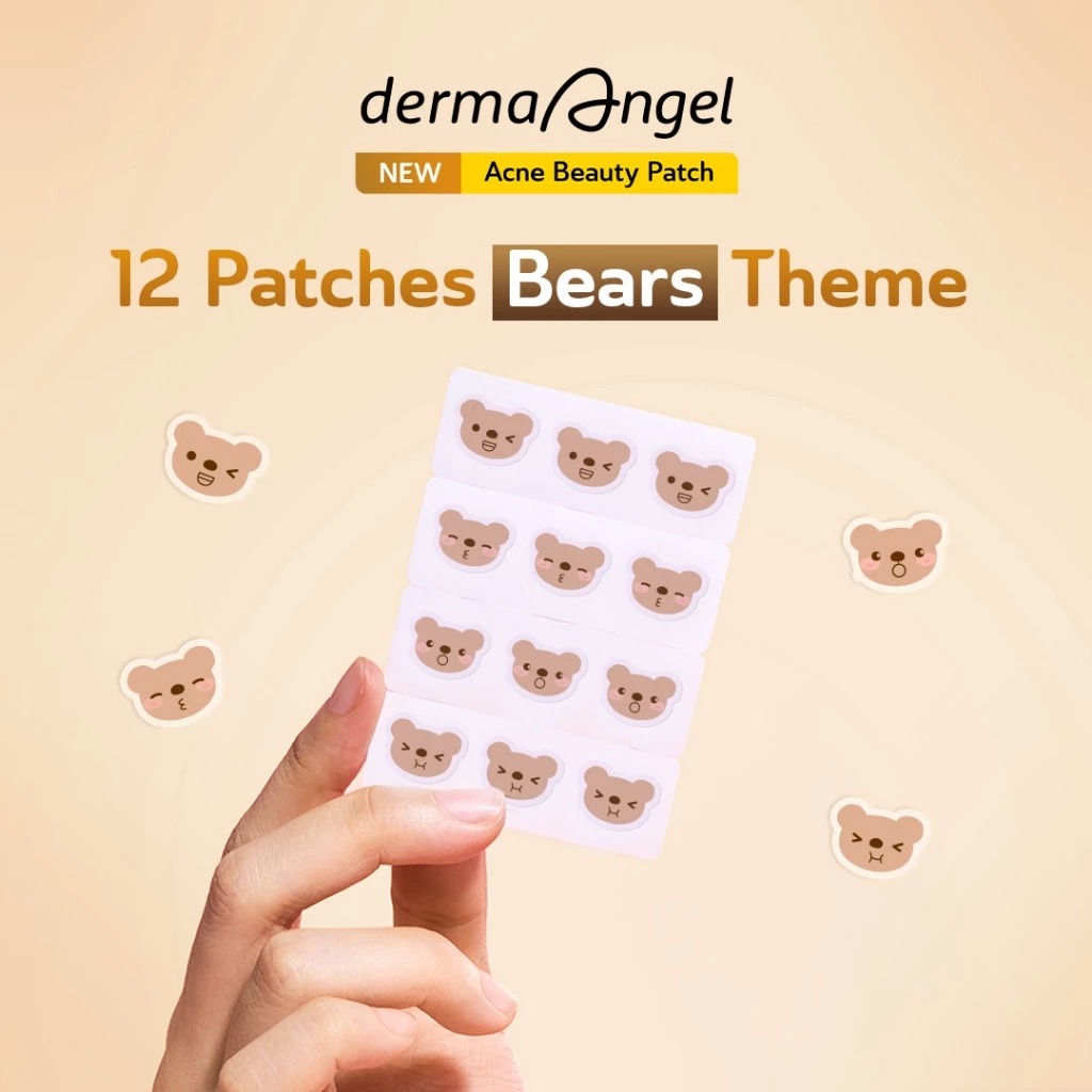 Derma Angel Acne Beauty Patch Colorful Mix Shaped 12s - Bears