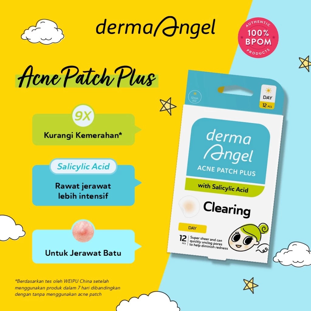 Derma Angel Acne Patch Plus With Salicylic Acid - Clearing 12s (Pagi)