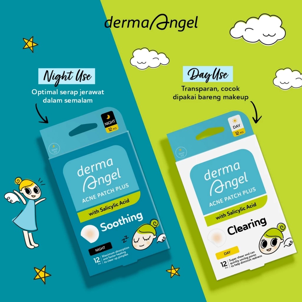 Derma Angel Acne Patch Plus With Salicylic Acid - Clearing 12s (Pagi)