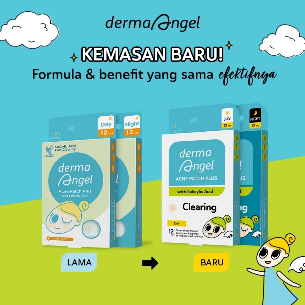 Derma Angel Acne Patch Plus With Salicylic Acid - Clearing 12s (Pagi)