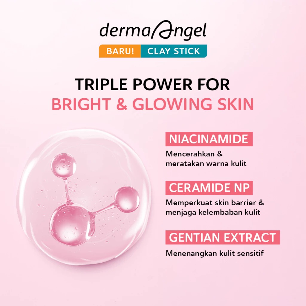 Derma Angel Glowbright Niacinamide Brightening Clay Stick 20gr