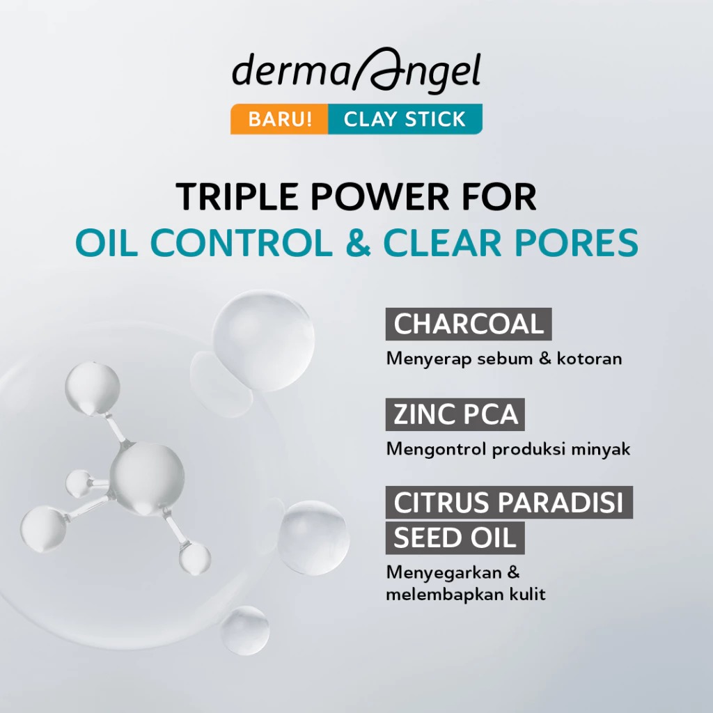 Derma Angel Acne Care Charcoal Pore Clear Clay Stick 20gr
