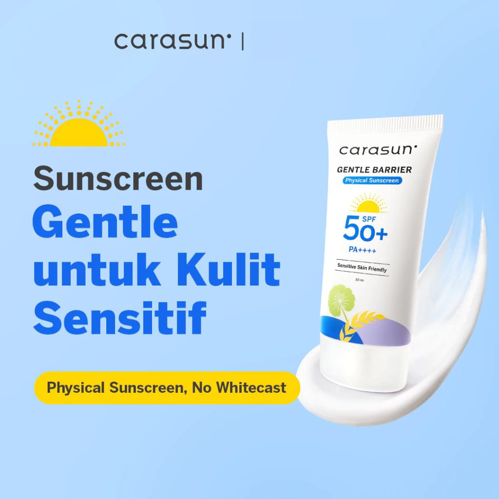 Carasun Gentle Barrier Physical Sunscreen SPF50+ PA++++ 30ml
