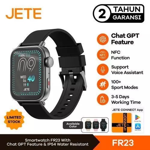 JETE Smartwatch - FR23 Series Black 1.83 inch