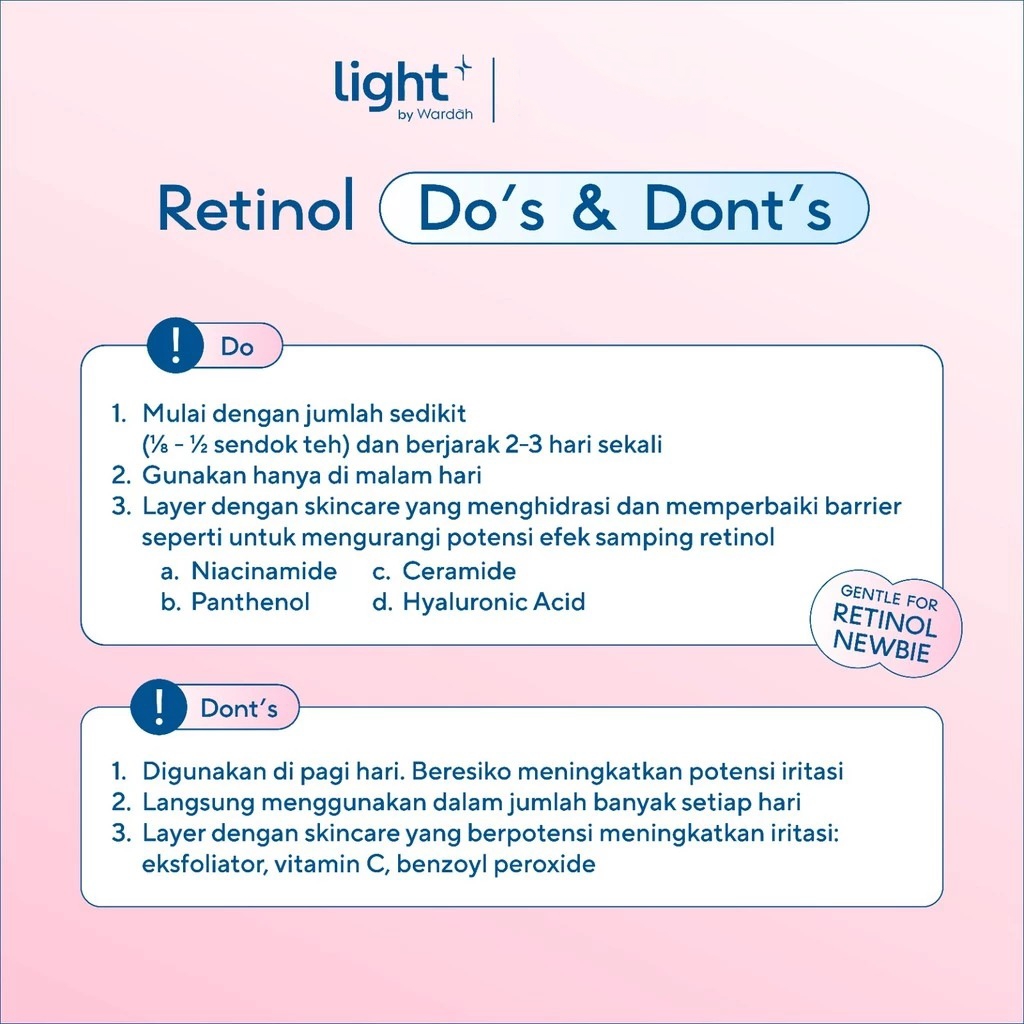 Wardah Light+ Serum Moisturizer 28gr - (HPR Retinoid Bright + Acne)