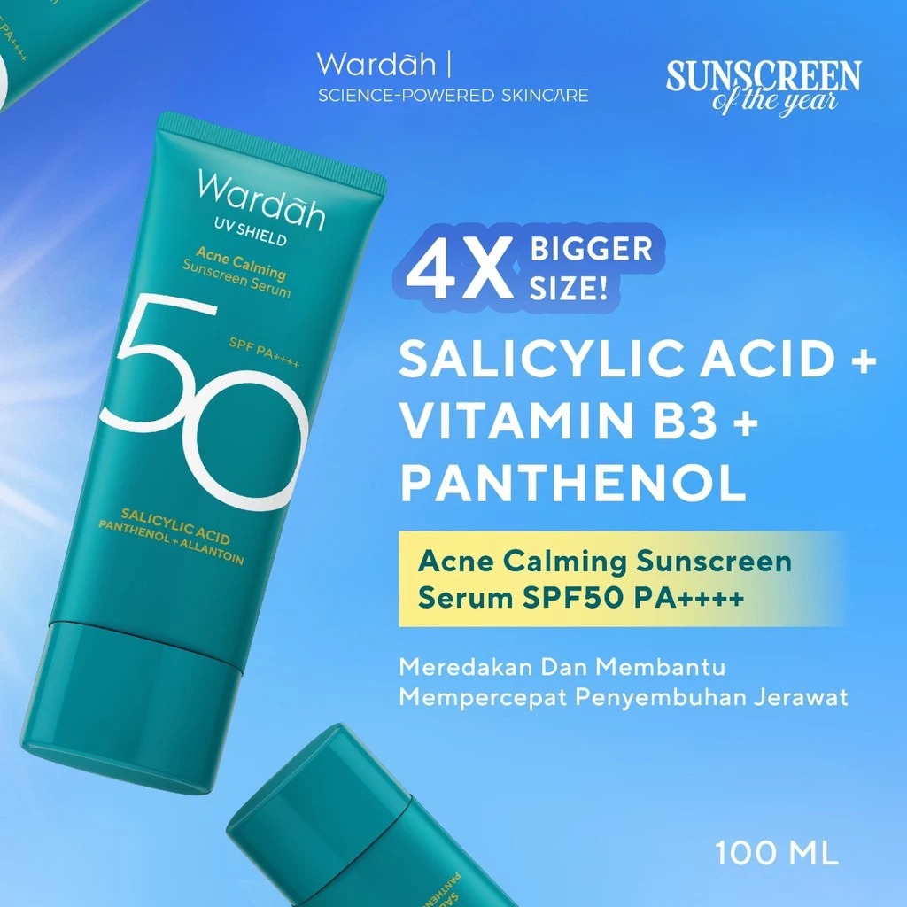 Wardah UV Shield Acne Calming Sunscreen Serum SPF50 PA++++ 100ml