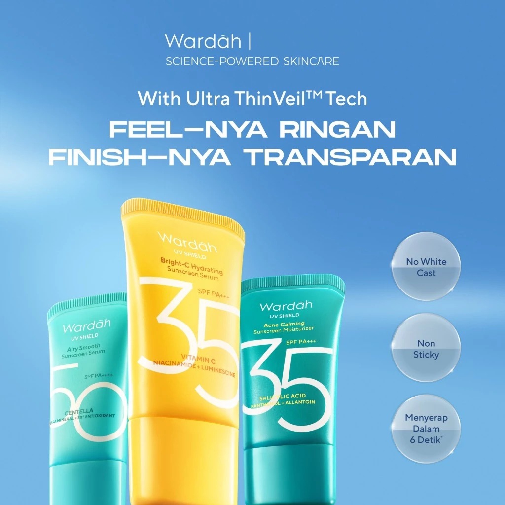 Wardah UV Shield Acne Calming Sunscreen Serum SPF50 PA++++ 100ml