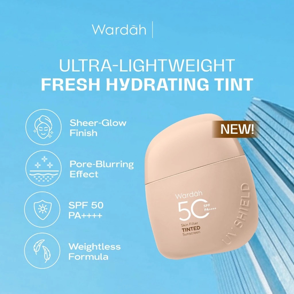 Wardah UV Shield Tinted Sunscreen SPF50 PA++++ 30ml - 01 Light to Medium