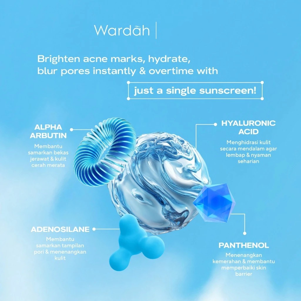 Wardah UV Shield Tinted Sunscreen SPF50 PA++++ 30ml - 01 Light to Medium