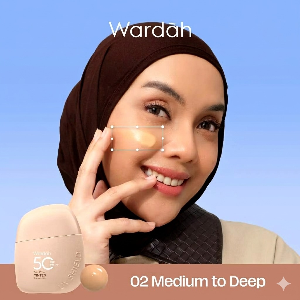 Wardah UV Shield Tinted Sunscreen SPF50 PA++++ 30ml - 02 Medium to Deep