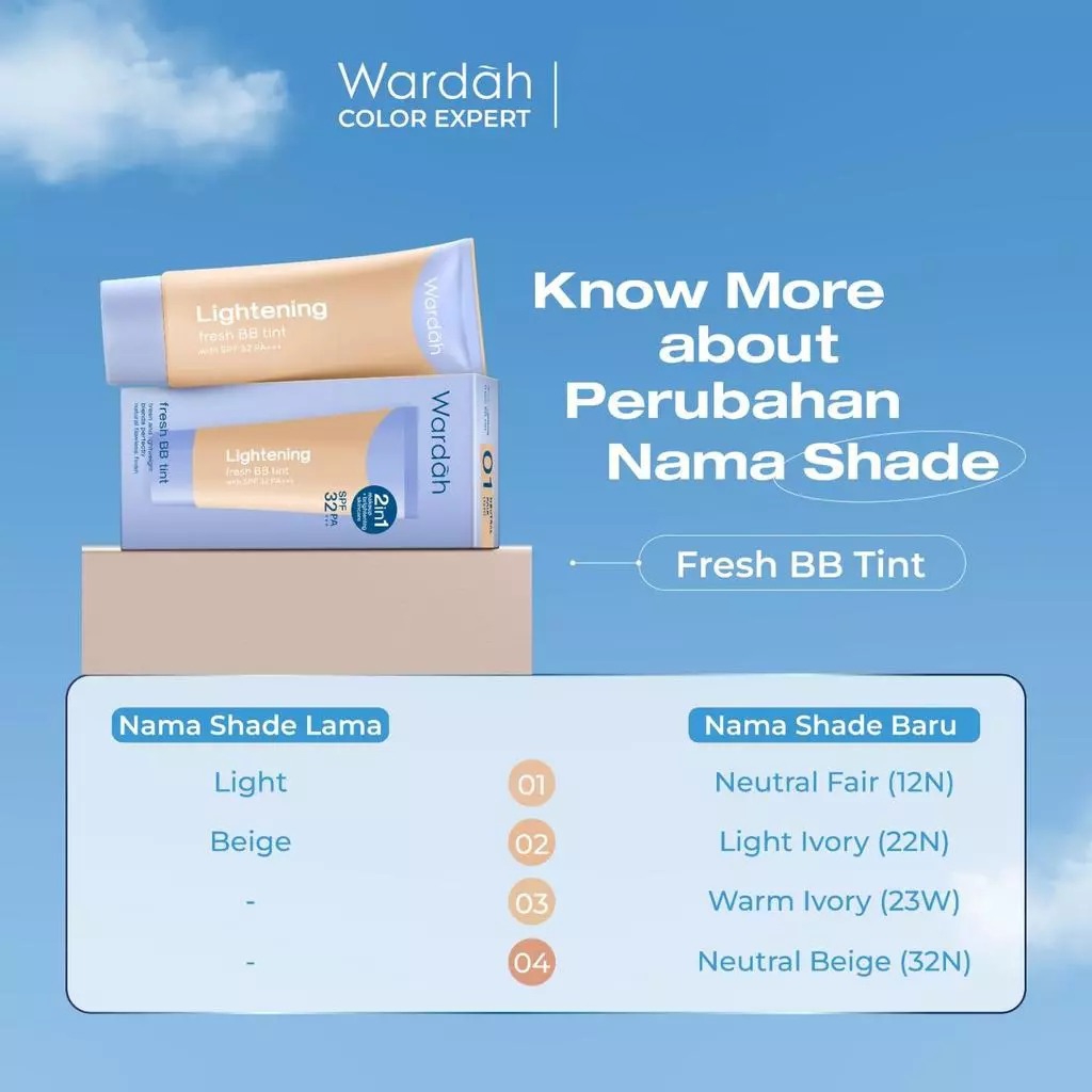 Wardah Lightening Fresh BB Tint 15ml - 03 Warm Ivory (23W)