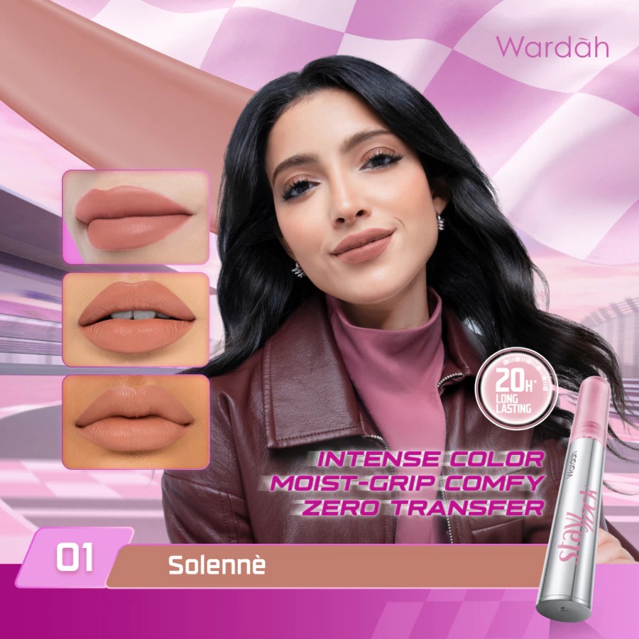 Wardah Staylock Lip Matte 2.7gr - 01 Solenne