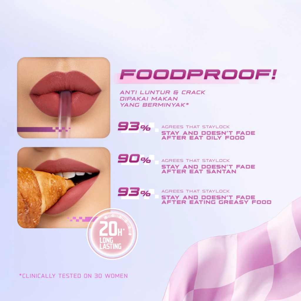 Wardah Staylock Lip Matte 2.7gr - 01 Solenne