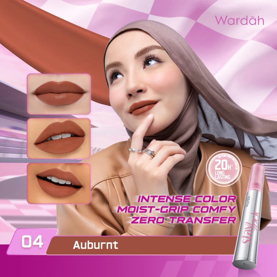 Wardah Staylock Lip Matte 2.7gr - 04 Auburnt