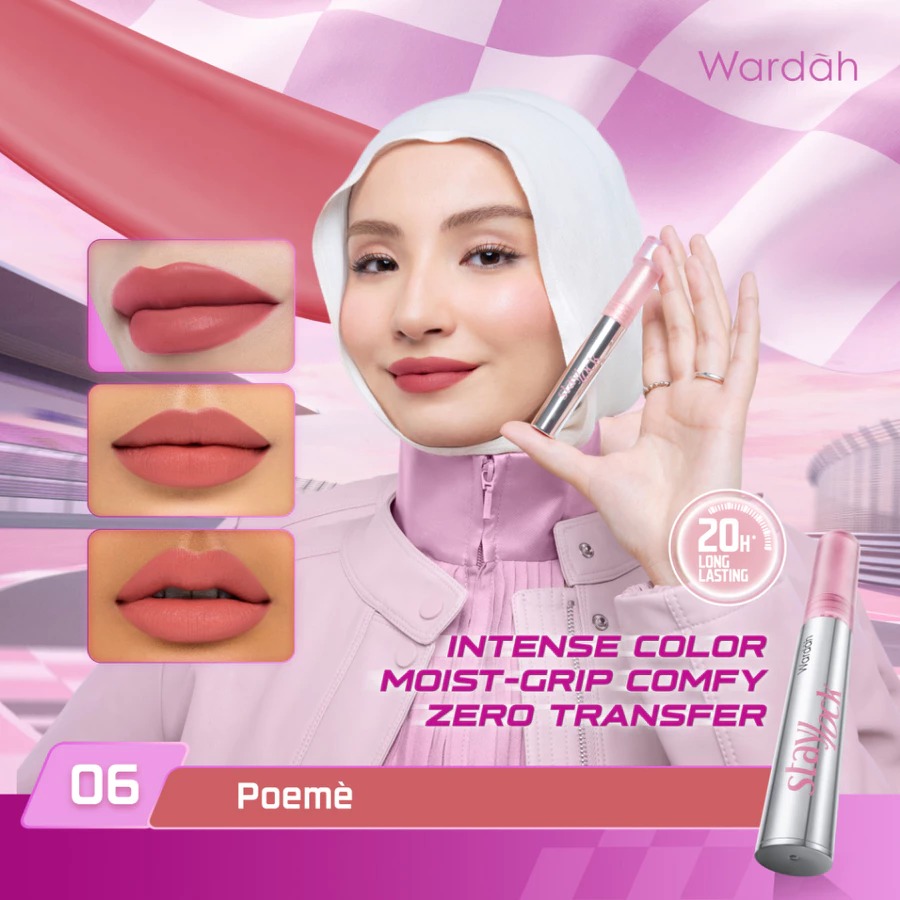 Wardah Staylock Lip Matte 2.7gr - 06 Poeme