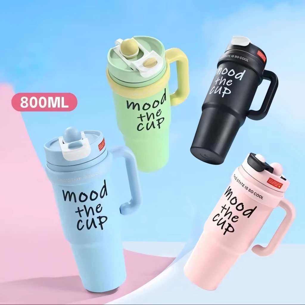 Tumbler Stainless Steel Mood The Cup 800ml (HN2015) - (Free Sedotan)