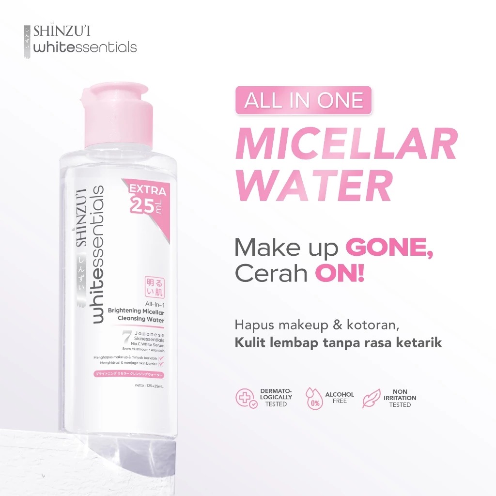 Shinzui Whitessentials Brightening Micellar Cleansing Water 125+25ml Shinzui Whitessentials Brightening Micellar Cleansing Water 125+25ml