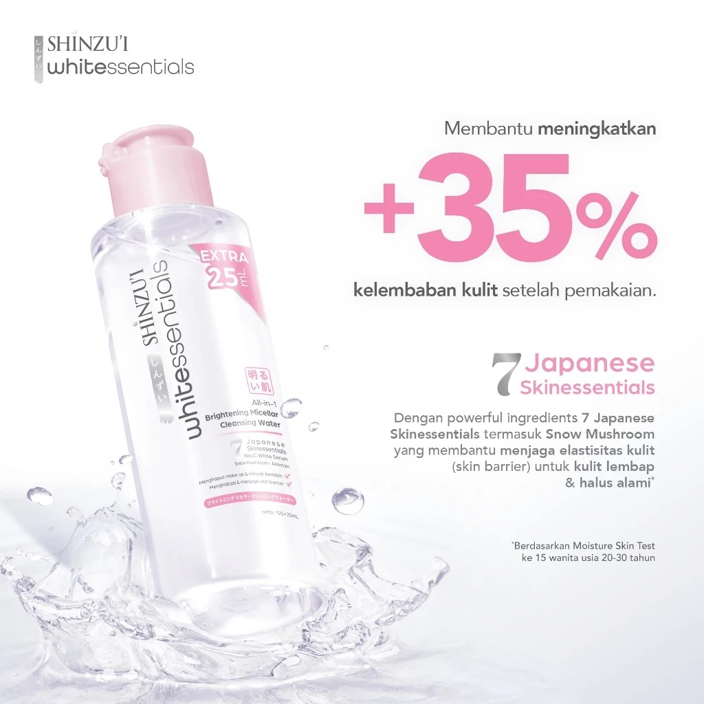 Shinzui Whitessentials Brightening Micellar Cleansing Water 125+25ml