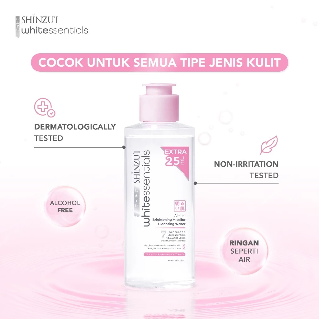 Shinzui Whitessentials Brightening Micellar Cleansing Water 125+25ml