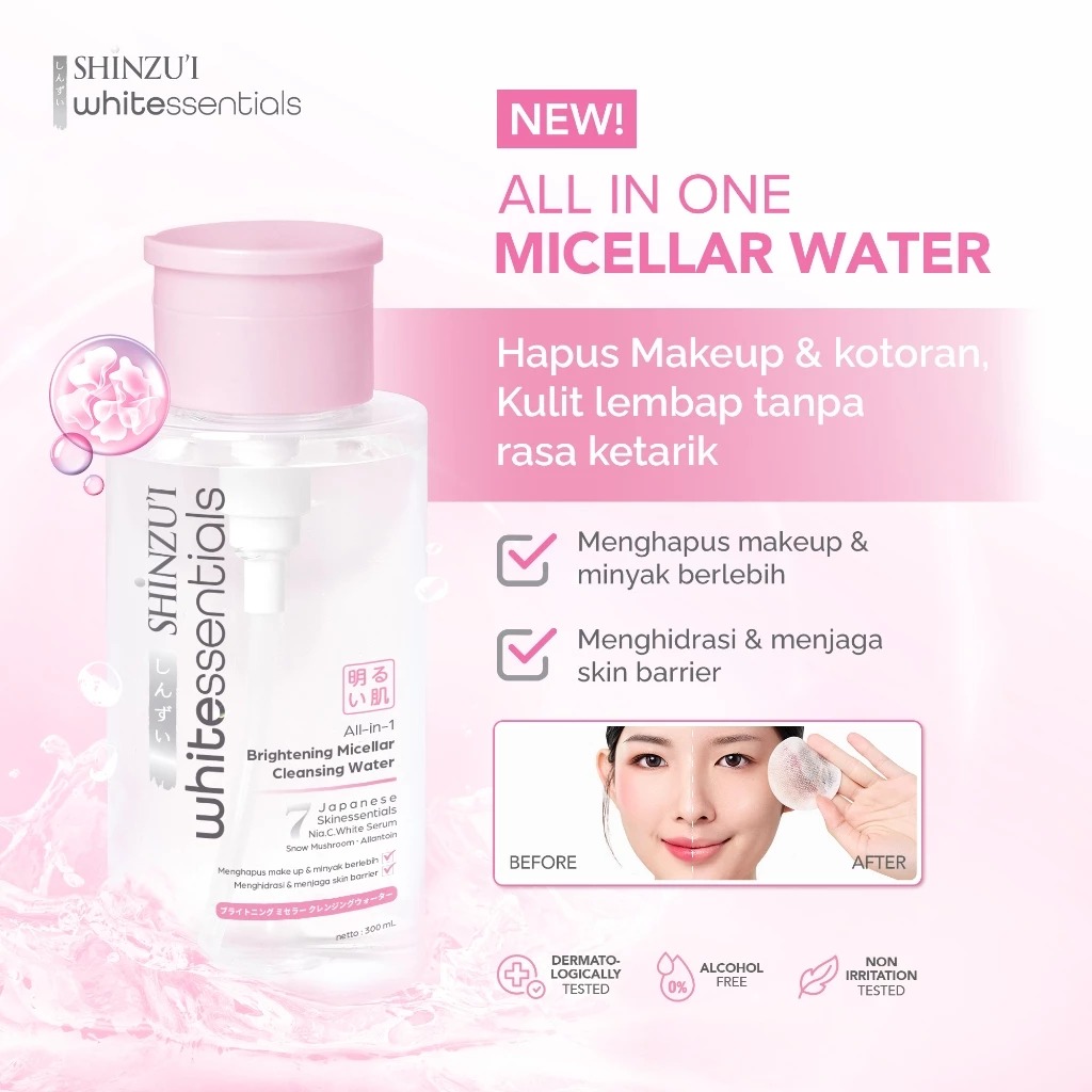 Shinzui Whitessentials Brightening Micellar Cleansing Water 300ml