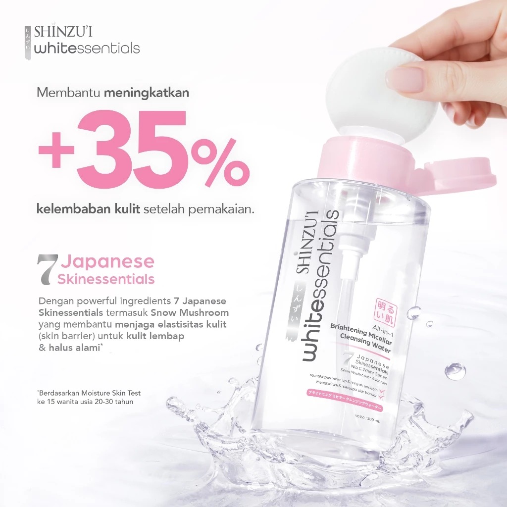 Shinzui Whitessentials Brightening Micellar Cleansing Water 300ml