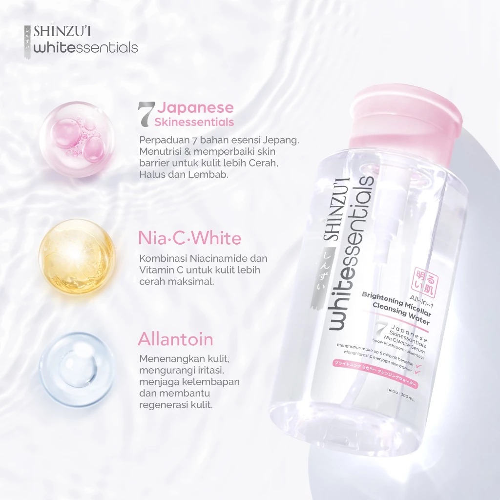 Shinzui Whitessentials Brightening Micellar Cleansing Water 300ml