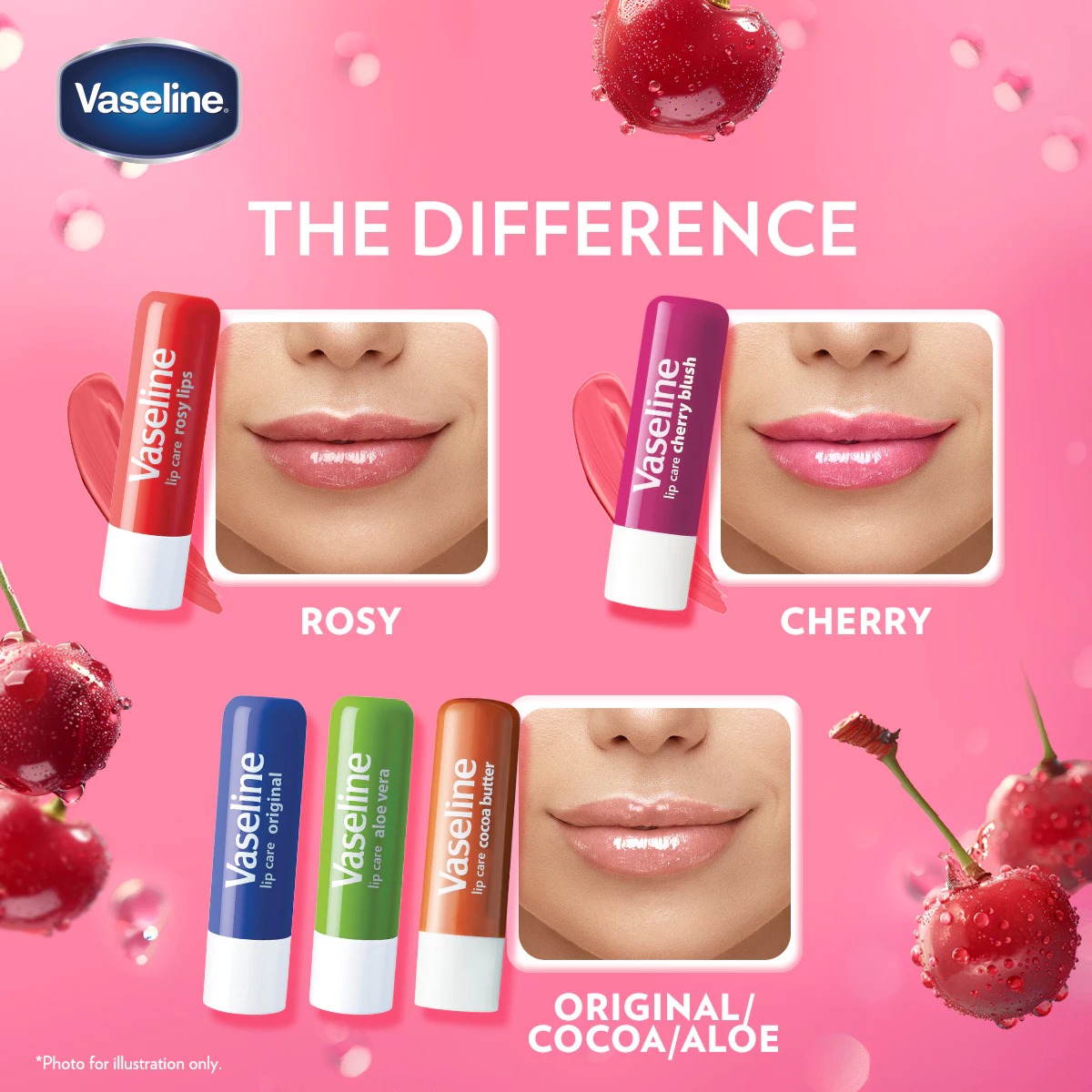 Vaseline Lip Care 4.8gr - Cherry Blush (Lip Balm Stick)
