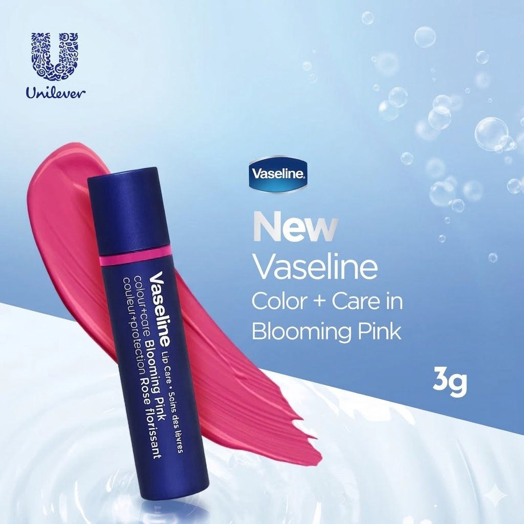Vaseline Lip Care Colour+Care 3gr - Blooming Pink (Lip Colour Stick)