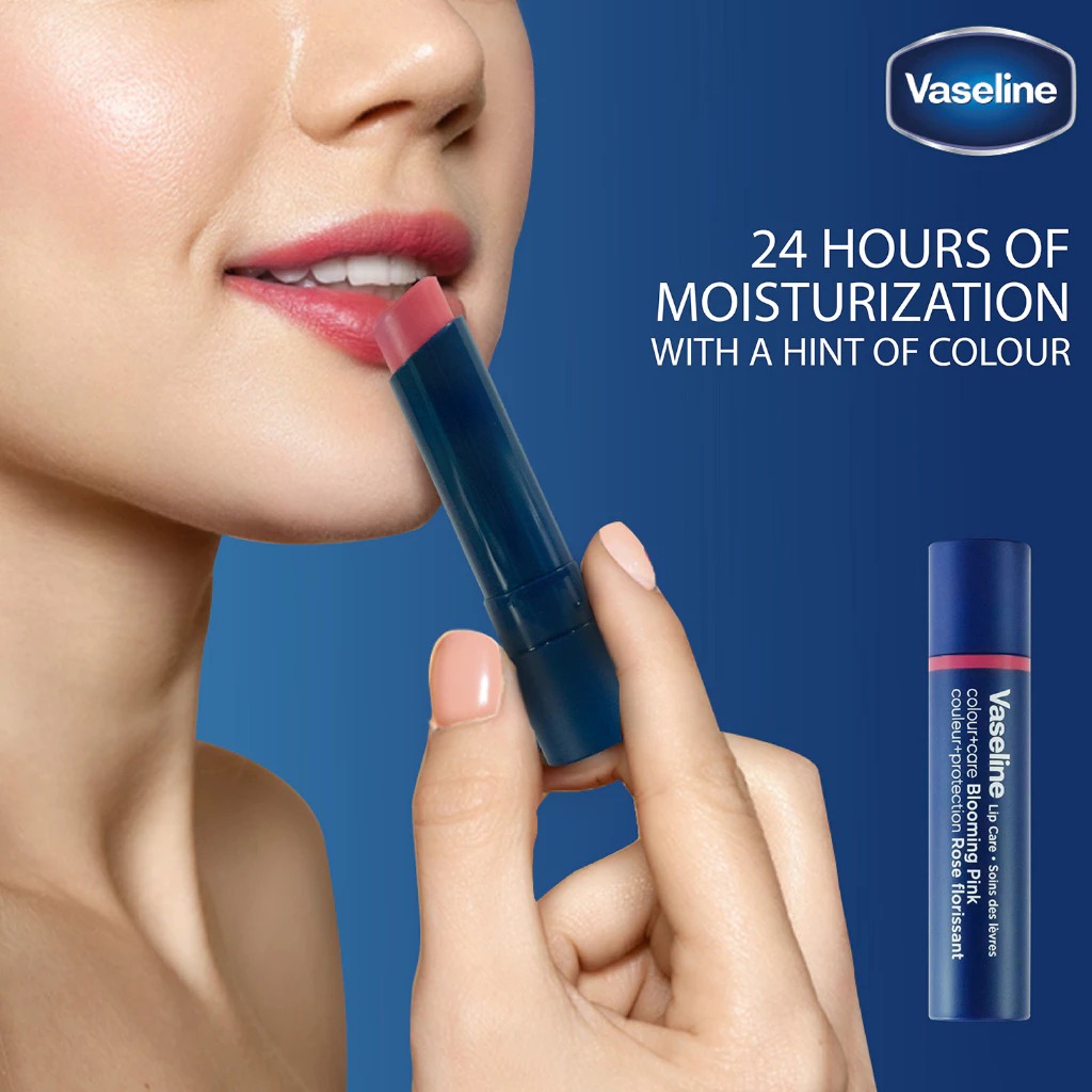 Vaseline Lip Care Colour+Care 3gr - Blooming Pink (Lip Colour Stick)