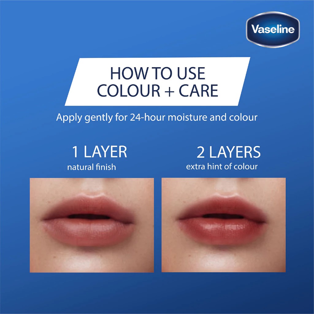 Vaseline Lip Care Colour+Care 3gr - Blooming Pink (Lip Colour Stick)