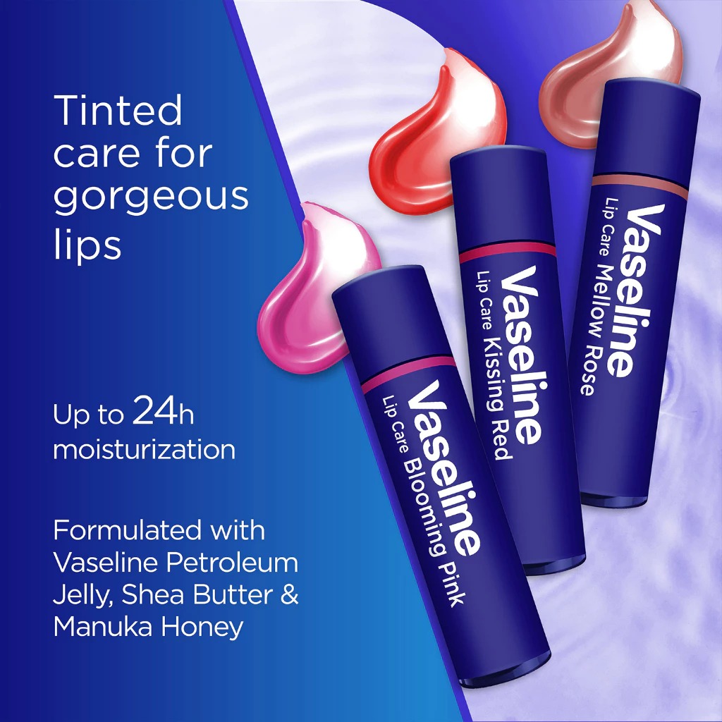Vaseline Lip Care Colour+Care 3gr - Kissing Red (Lip Colour Stick)